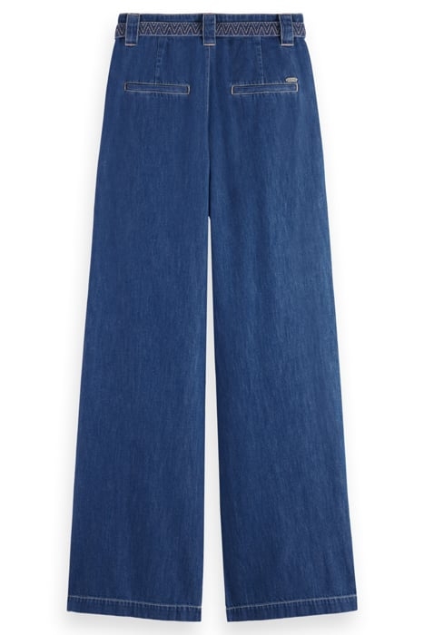 SUMMERY PANT WITH BELT - WASHED INDIGO WASHED INDIGO 5