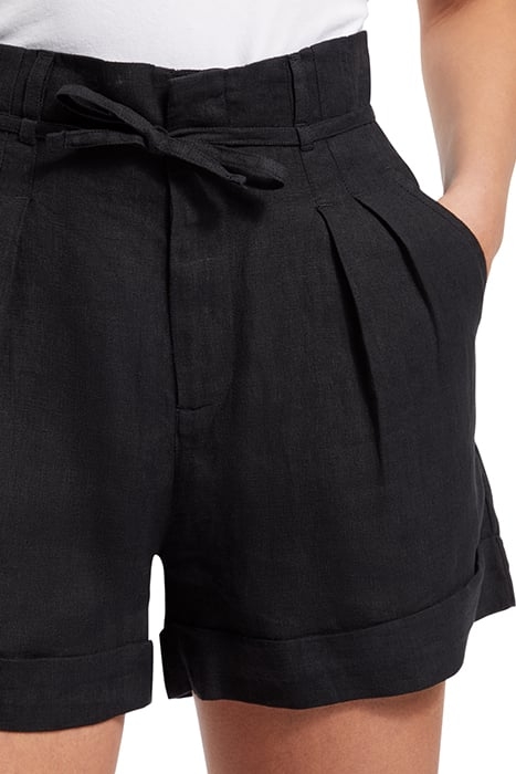 HIGH-RISE LINEN SHORT BLACK 6