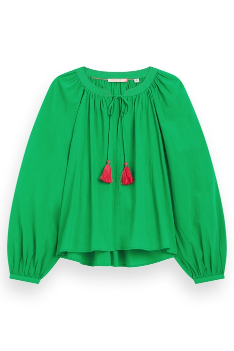 BALLOON SLEEVE TOP SCUBA GREEN 4