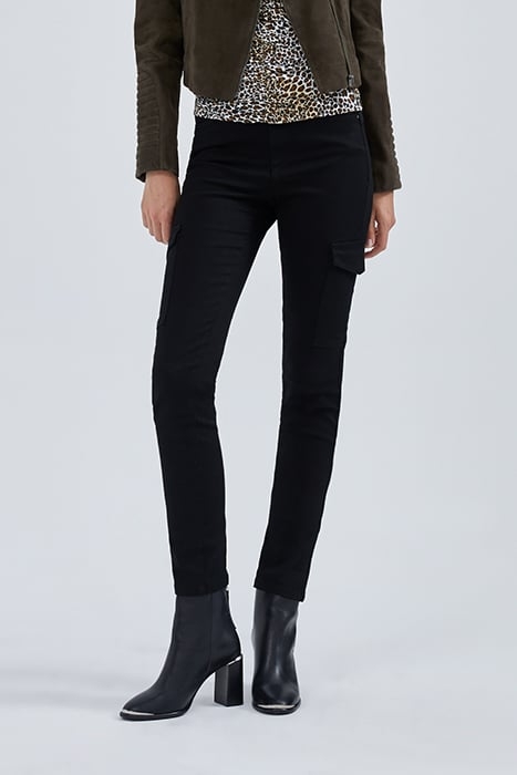 BLACK COMBAT SCULPT-UP SLIM JEANS 1