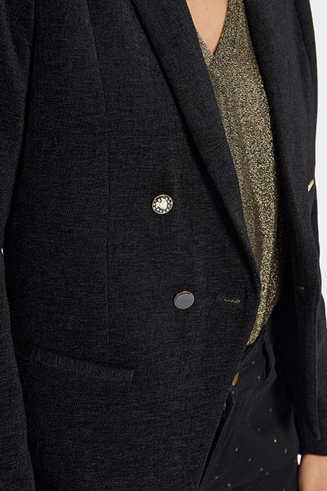 BLACK DOUBLE-BREASTED SUIT JACKET 3