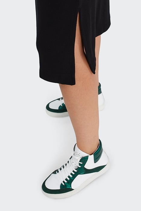 BLACK PIQUE KNIT LONG POLO-SHIRT DRESS 6