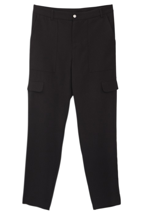 BLACK FLOWING COMBAT-STYLE TROUSERS 4