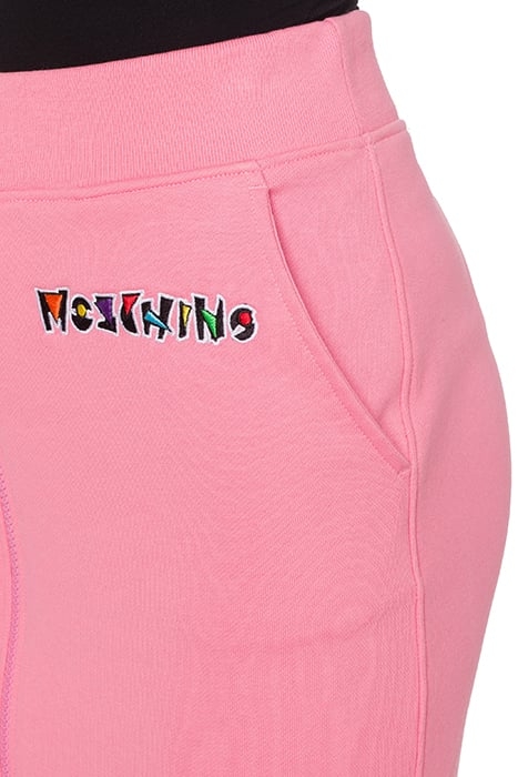 GEOMETRIC LOGO FLEECE MINISKIRT PINK 4