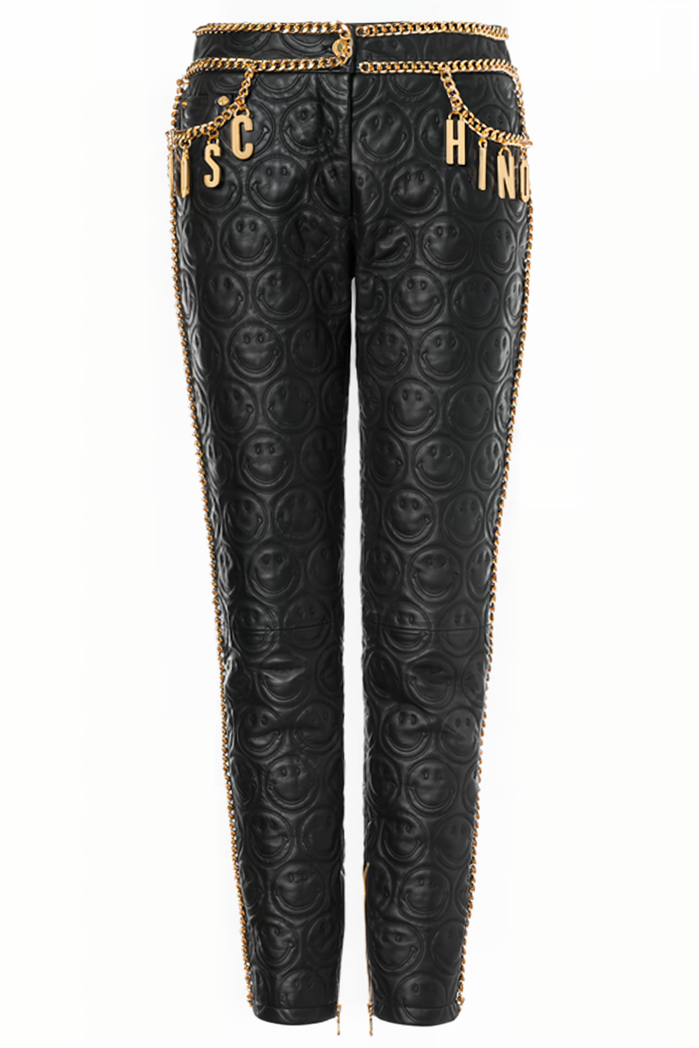 MOSCHINO X SMILEY© NAPPA TROUSERS BLACK 3