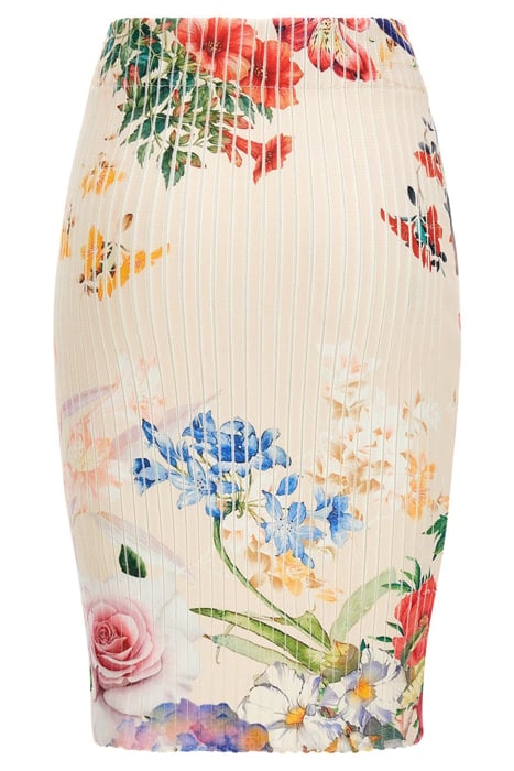 GINGER RIB PRINTED GLORIOUS GARDEN MINI SKIRT 5