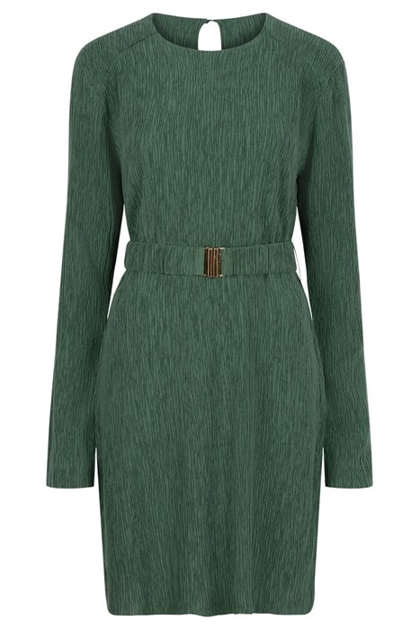 ANOUR PLISSÉ MINI DRESS DEEP EMERALD 3
