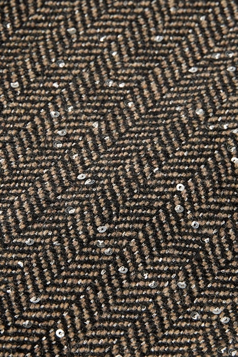 SINGLE BREASTED HERRINGBONE SEQUIN COAT SEQUIN HERRINGBONE 6