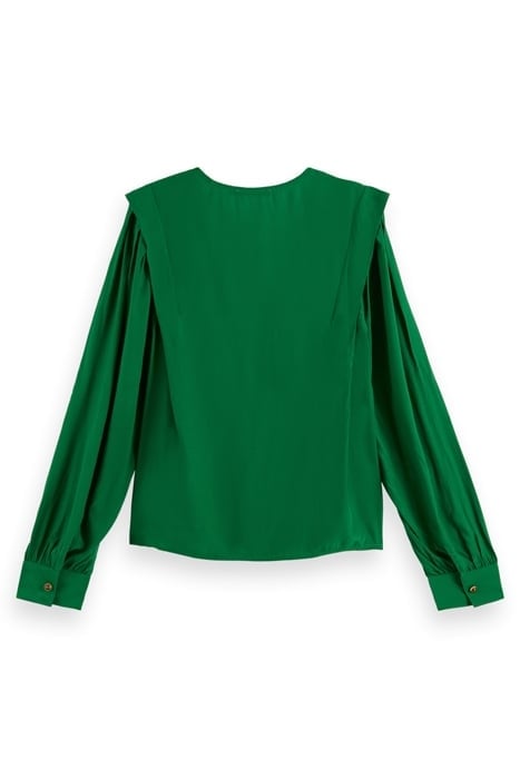 V-NECK TOP WITH LIP SHOULDER DETAIL PINE TREE 2
