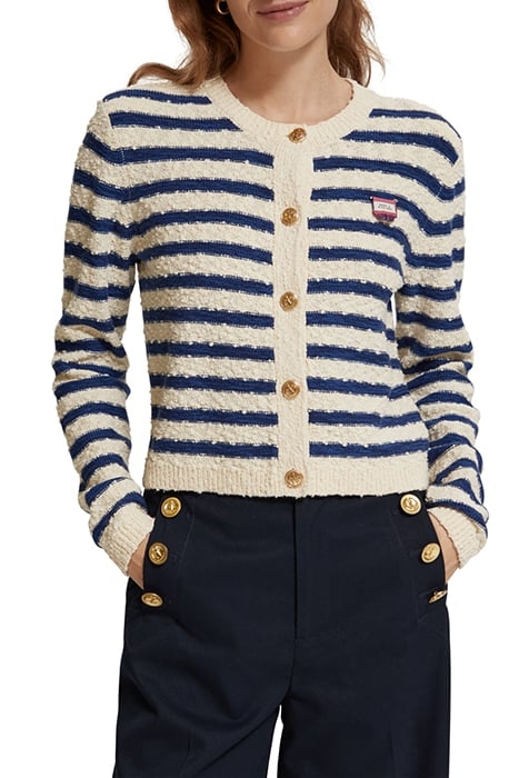 TEXTURED BRETON STRIPE CARDIGAN BRETON STRIPE 1