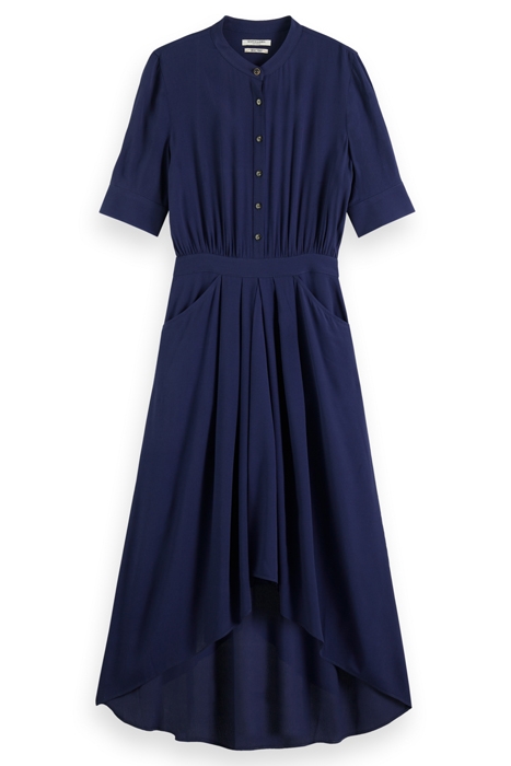 HIGH LOW HEM MIDI DRESS NAVY BLUE 3