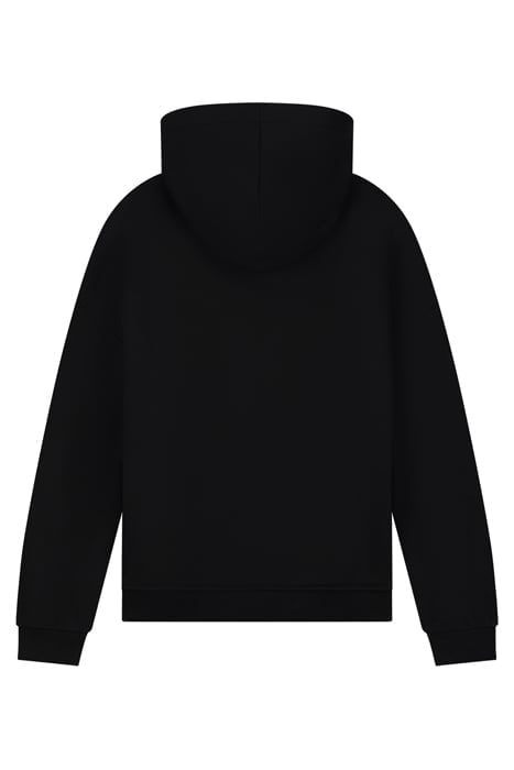 SWIRL LOGO HOODIE BLACK 2