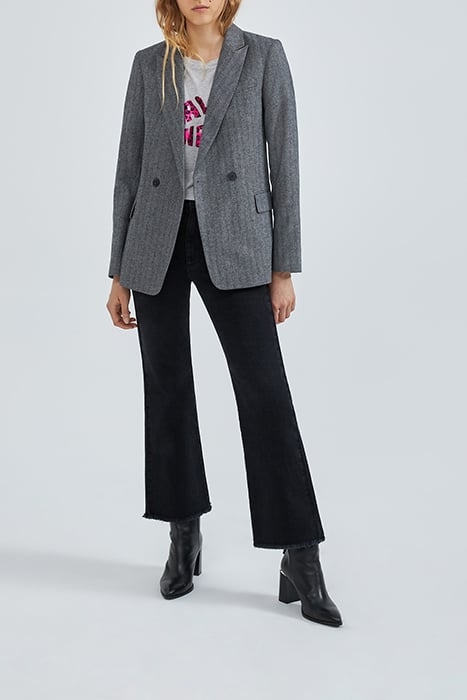 HERRINGBONE SUIT JACKET BLACK 3