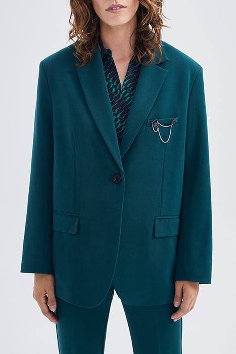 DUCK GREEN SUIT JACKET WITH PIN BADGE GREEN 1