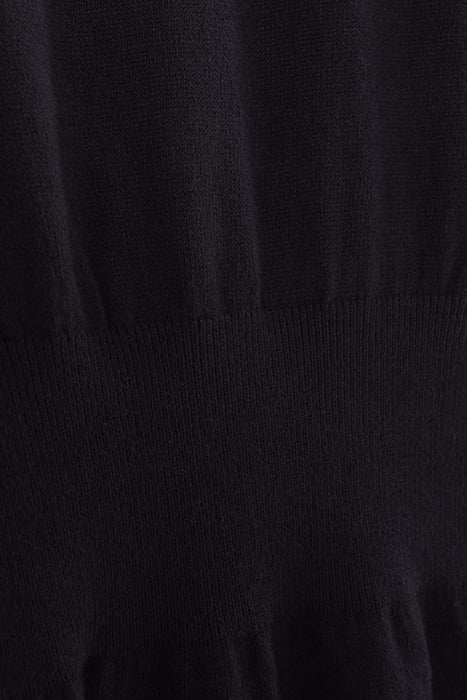 BLACK SWEATER DRESS WITH DIAMANTE BUTTONS BLACK 7