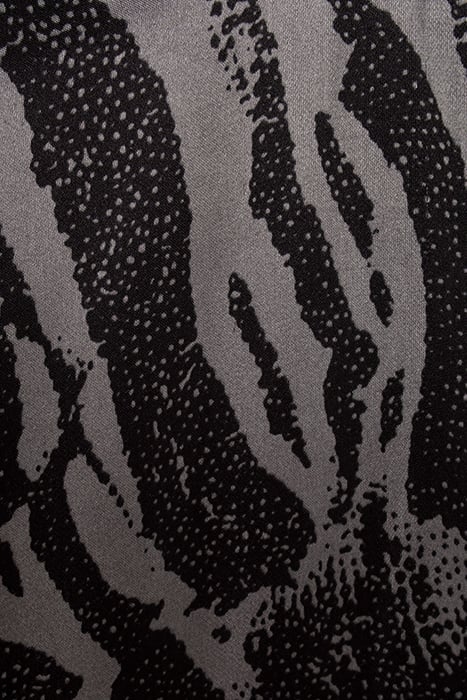 PURE EDITION- GREY LONG ZEBRA PRINT DRESS GREY 6