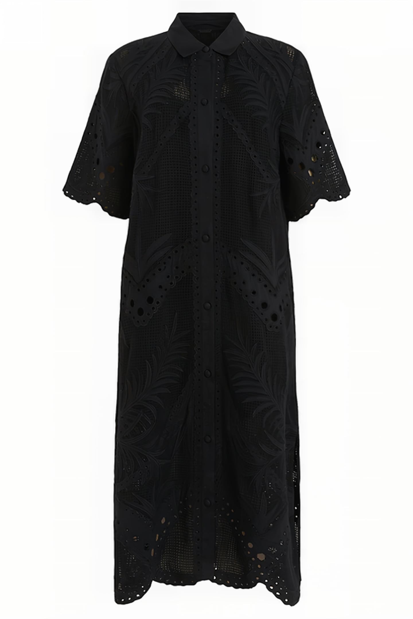 MERIA BRODERIE DRESS BLACK 3