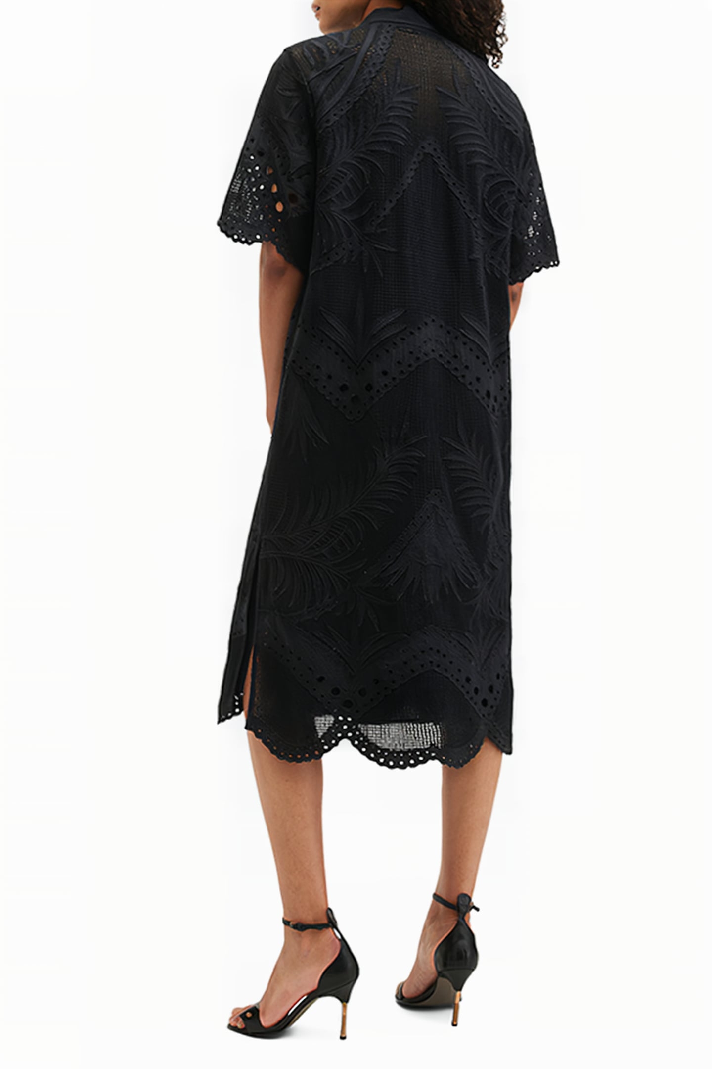 MERIA BRODERIE DRESS BLACK 2