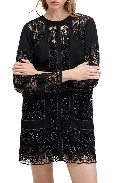 NOUSH EMB DRESS JET BLACK 1