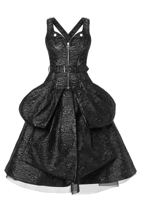 DRESS WITH MAXI FLORAL JACQUARD BOW BLACK 3