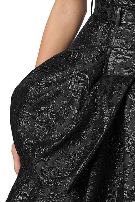 DRESS WITH MAXI FLORAL JACQUARD BOW BLACK 5