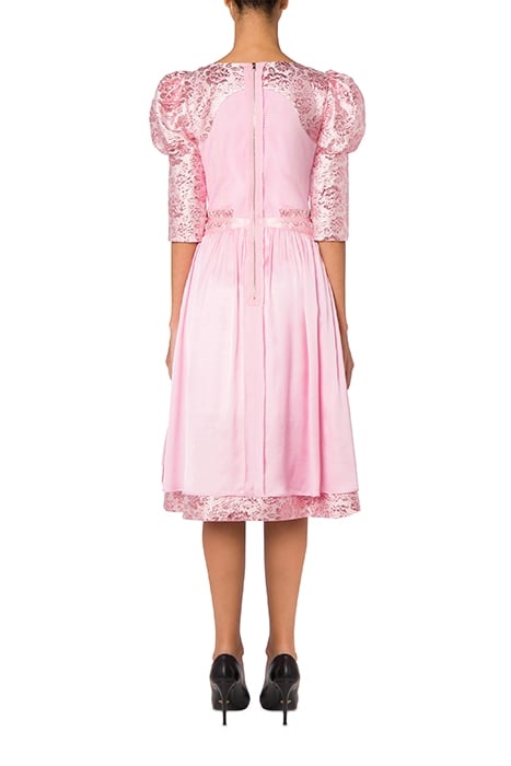 INSIDE OUT VISCOSE SATIN DRESS PINK 2