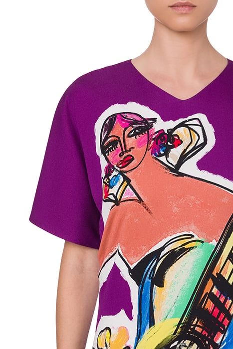 FASHION SKETCH DOUBLE GEORGETTE DRESS MULTICOLOR 4