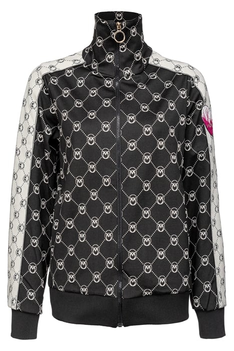 ZEME GIUBBINO PUNTO STOFFA JACQUARD LOGO CON PATCH RICAMATO 1