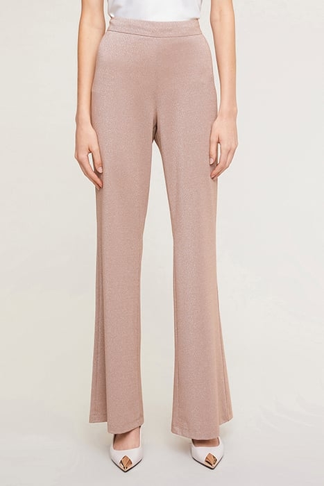 LUREX FLARED TROUSERS NATURAL 1