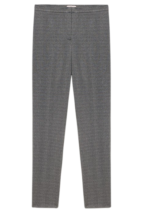 Lurex chevron fabric skinny trousers 1