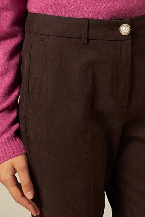 Velvet stovepipe trousers 4