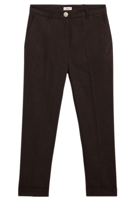 Velvet stovepipe trousers 3