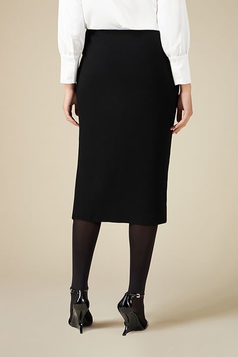 Knit pencil skirt with slit and buttons 2