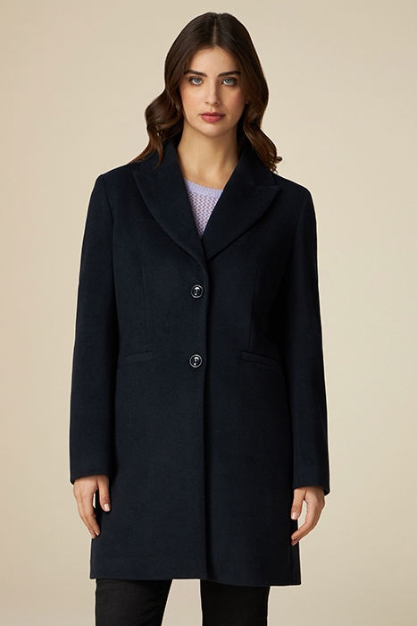 LEATHER-EFFECT WATERFALL JACKET BLUE 1