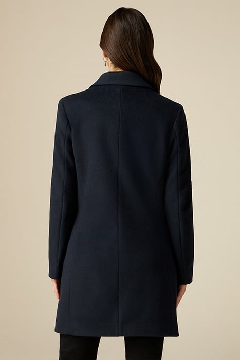 LEATHER-EFFECT WATERFALL JACKET BLUE 2