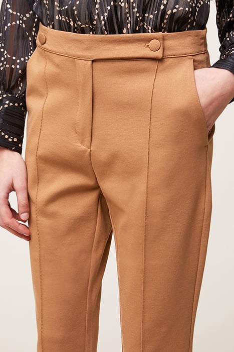 SOLID COLOUR REGULAR LEG TROUSERS NATURAL 4