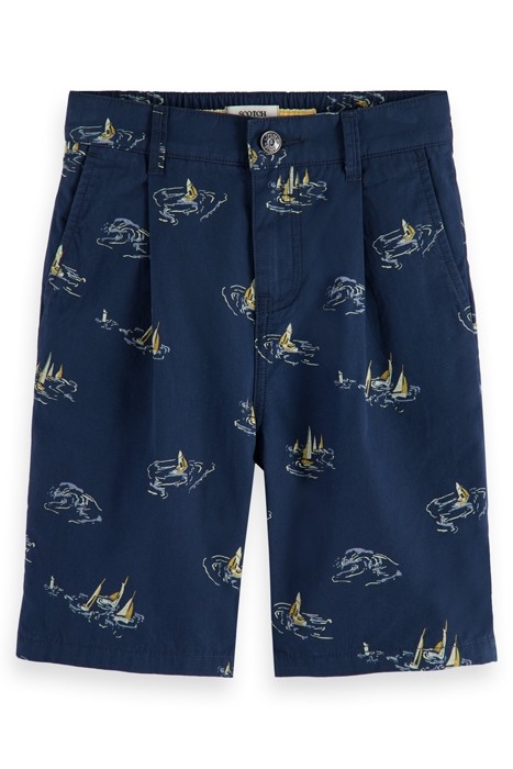 MID LENGTH - ALL-OVER PRINTED CHINO SHORT SAIL BOAT NIGHT MI 1