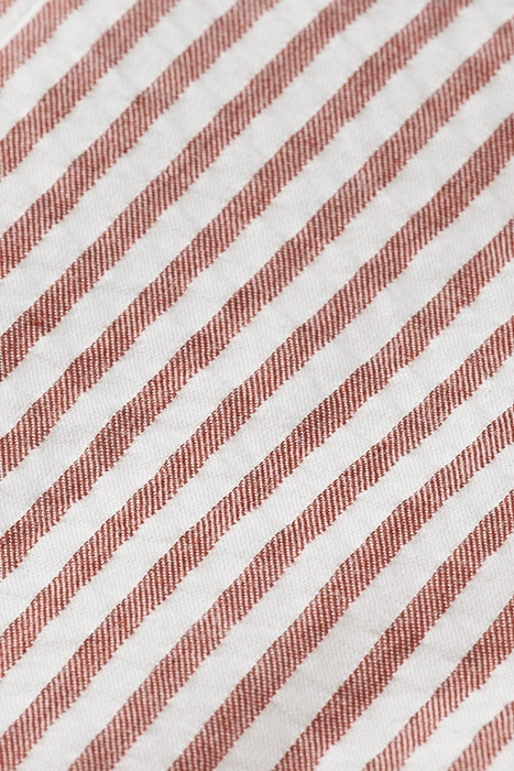 SINGLE BREASTED YARN-DYED STRIPE SEERSUCKER BLAZER TERRACOTT 3