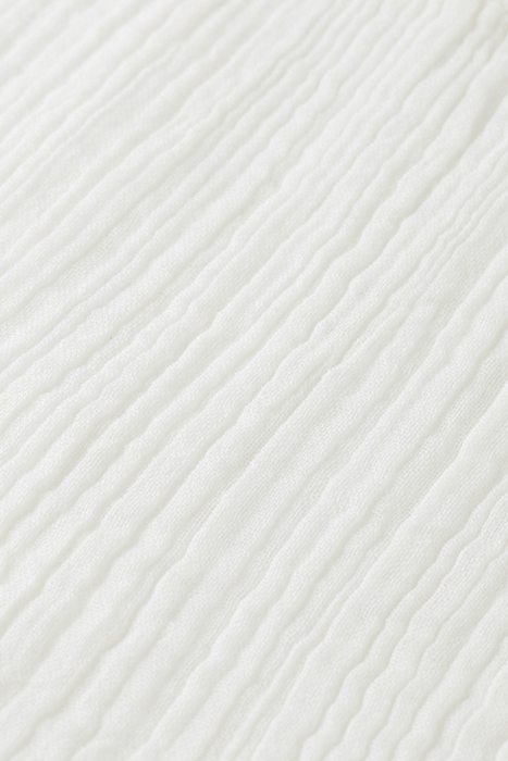 LACE DETAIL CRINKLE COTTON MIDI DRESS OFF WHITE 3