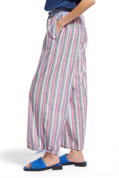 MULTICOLOUR LUREX STRIPE PULL-ON BEACH PANT BEACH STRIPE 6