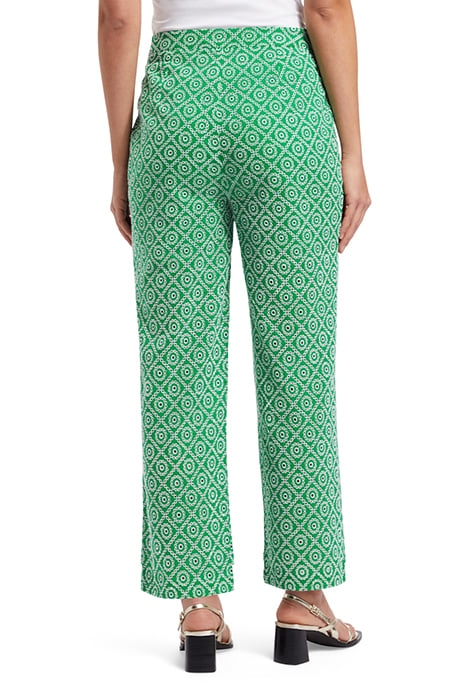 BRODERIE STRAIGHT LEG PANT GREEN BRODERIE ANGLAISE 2