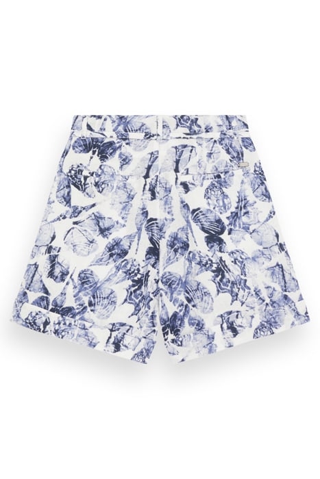 HIGH-RISE LINEN SHORT SHELL BATIK BLUE 5