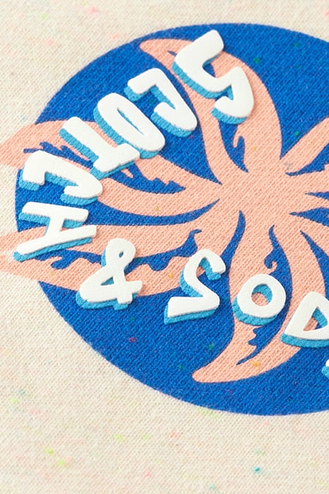 SPLIT HEM GRAPHIC SWEATSHIRT SOFT ICE MELANGE 3