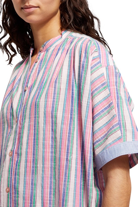 STRIPED OVERSIZED BEACH SHIRT DRESS BEACH STRIPE 7