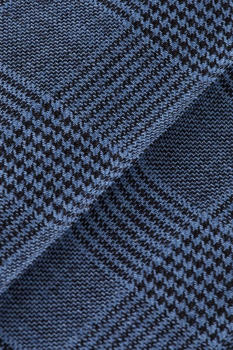 SEASONAL - WIDE-FIT PLEATED CH BLUE CHECK 3