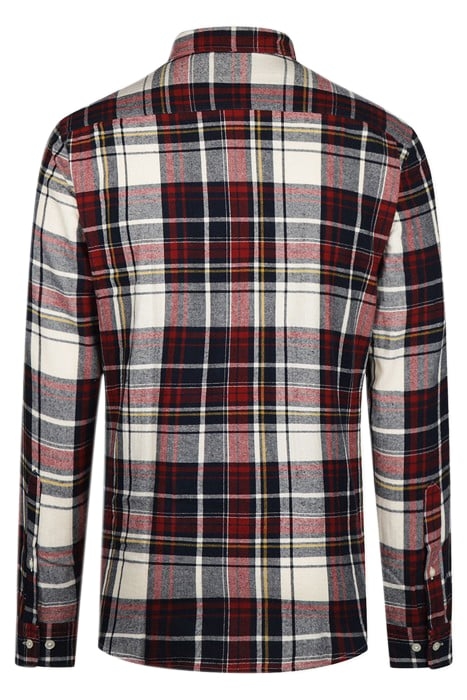 HERRINGBONE Y/D CHECK SHIRT OFF WHITE 2
