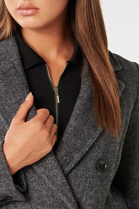 SYDNEY DOUBLE BREASTED BUTTON COAT BLACK 6