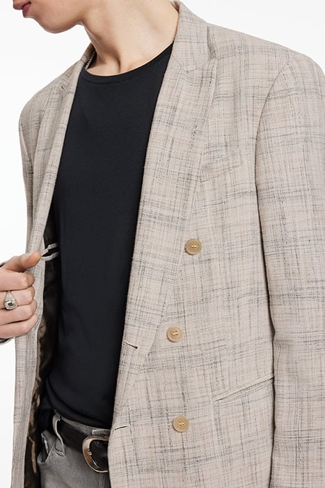 PEAK LAPEL DB JACKET WITHSD VENTS ECRU 3