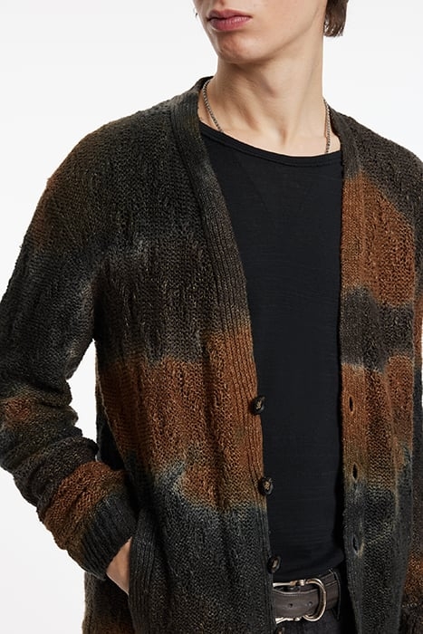 SOLANO REGULAR FIT LINEN BOUCLE CARDIGAN COPPER 3