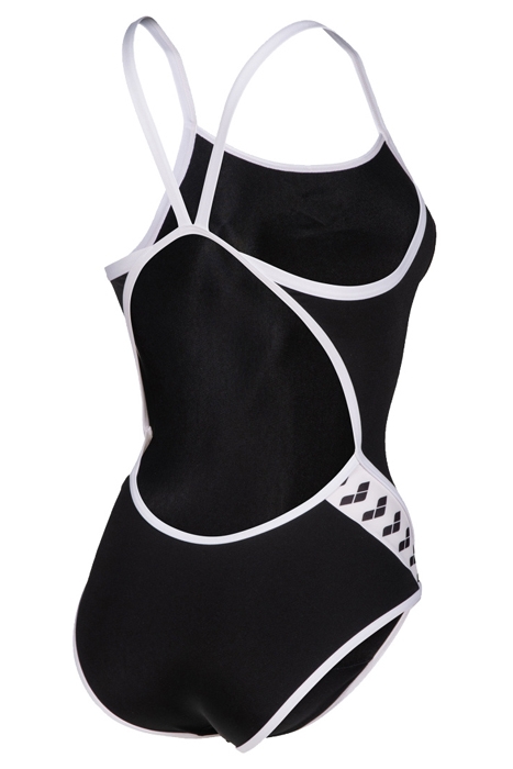 WOMEN'S ARENA ICONS SUPER FLY BACK SOLID BLACK-WHITE 7